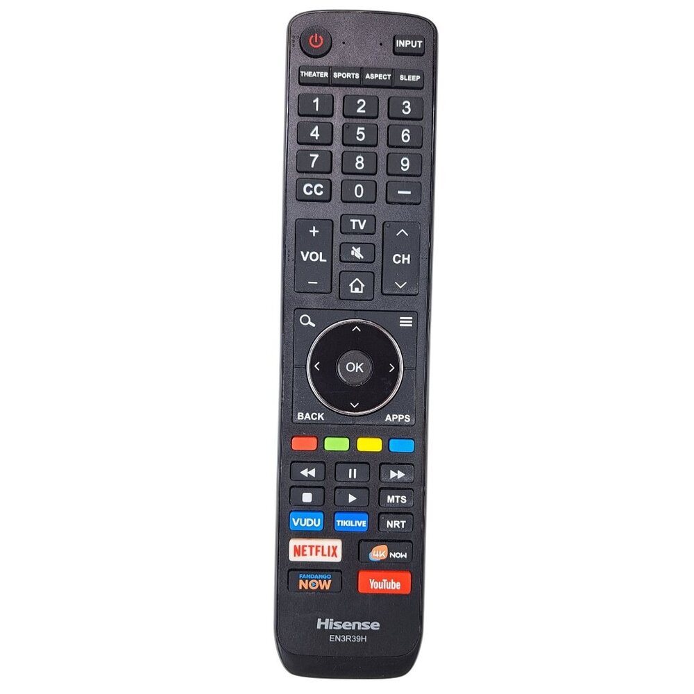 Hisense Remote Control For Smart TV EN3R39H Tested Works OEM Original Sleek